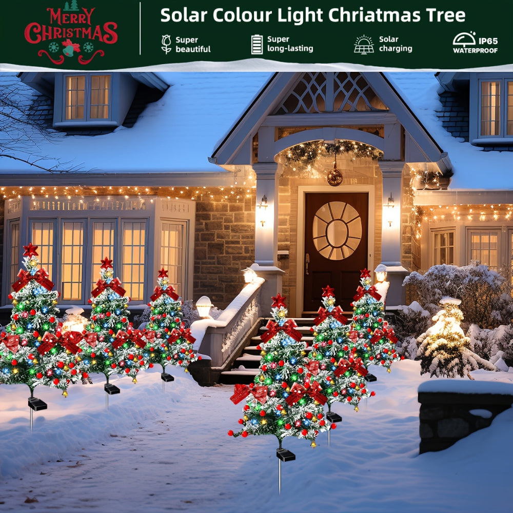 Solar Outdoor Christmas Tree Light, 90cm – Multicolor LED Holiday Yard Decoration