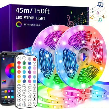 LED Strip Lights 300ft – Colour Changing RGB Light Strip with Music Sync & App Control