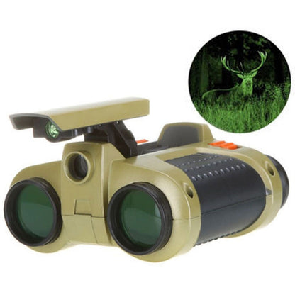 Kids Night Vision Binoculars – 4x Magnification Outdoor Adventure Toy