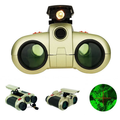 Kids Night Vision Binoculars – 4x Magnification Outdoor Adventure Toy