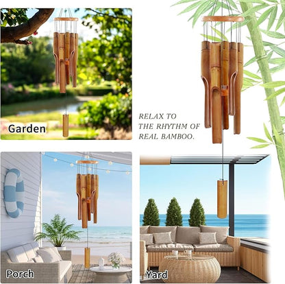 Bamboo Wind Chimes – Handcrafted Wooden Chimes for Garden