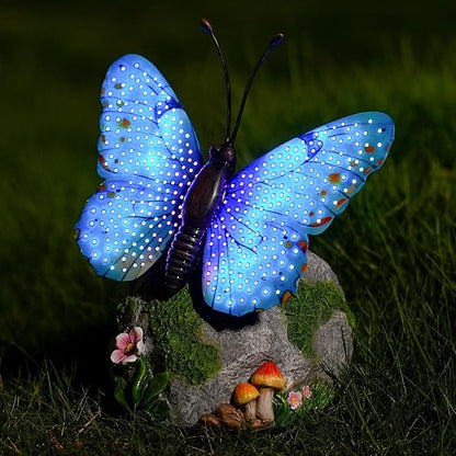Solar Resin Butterfly Garden Figurine