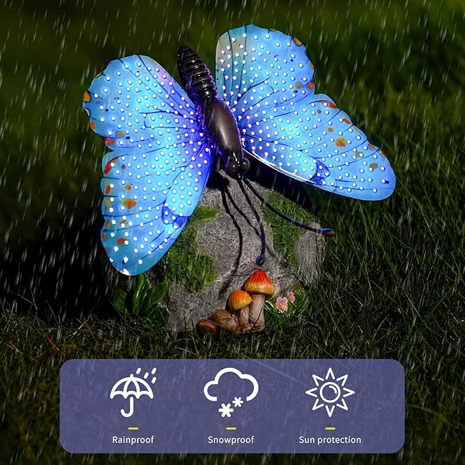 Solar Resin Butterfly Garden Figurine