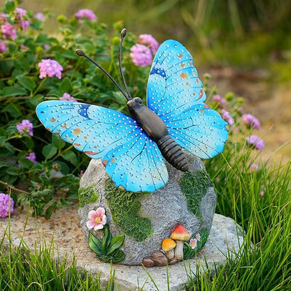 Solar Resin Butterfly Garden Figurine