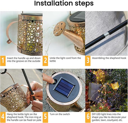 Solar Watering Can Garden Light
