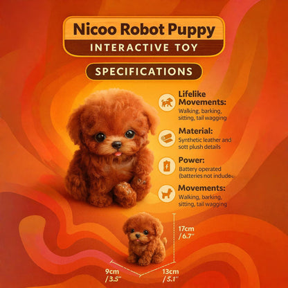Nicoo Robot Puppy Interactive Toy – Realistic Walking & Barking Puppy for Kids