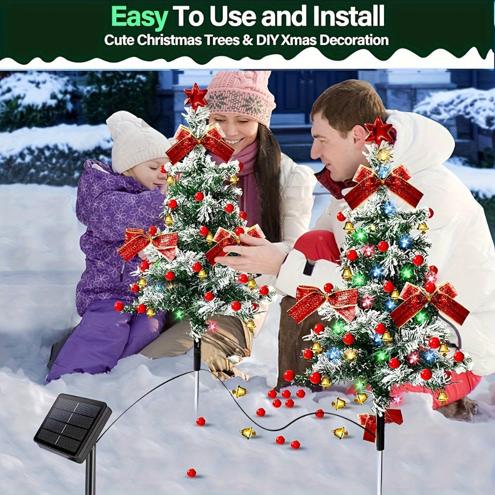 Solar Outdoor Christmas Tree Light, 90cm – Multicolor LED Holiday Yard Decoration