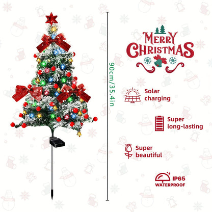 Solar Outdoor Christmas Tree Light, 90cm – Multicolor LED Holiday Yard Decoration
