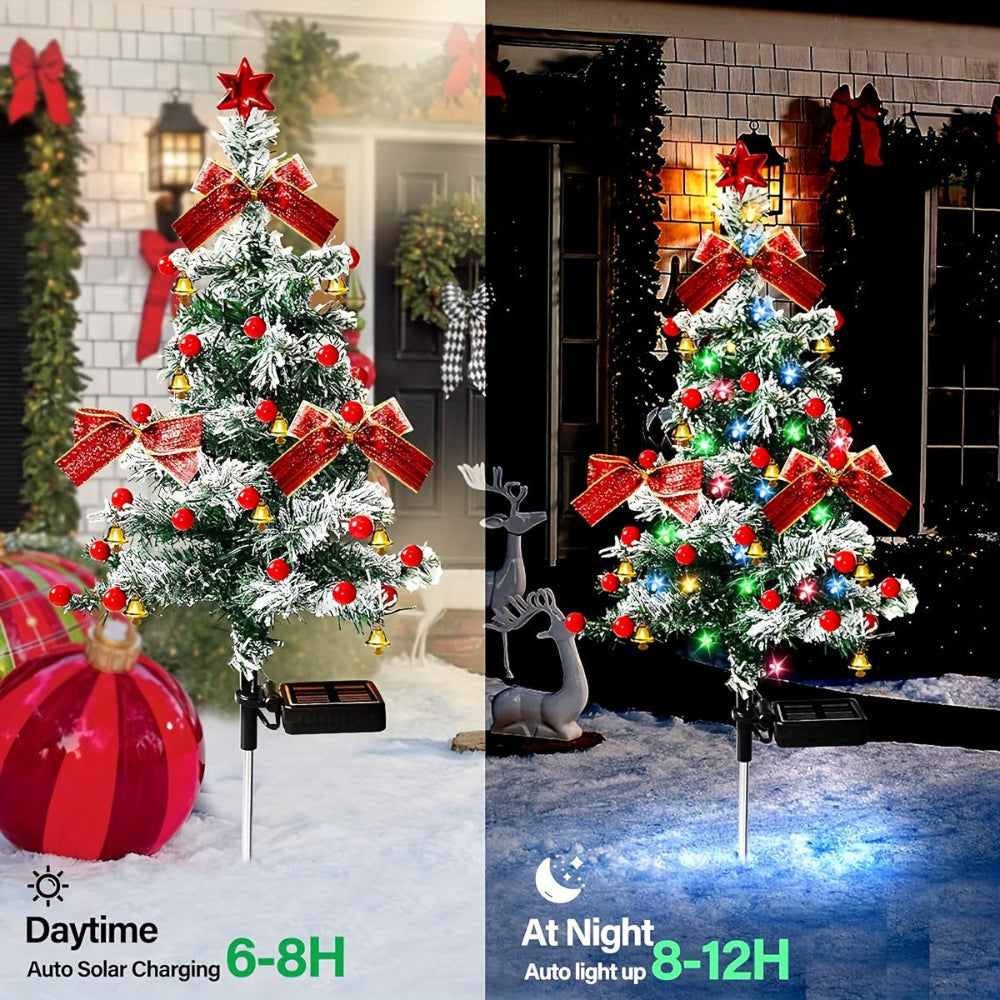 Solar Outdoor Christmas Tree Light, 90cm – Multicolor LED Holiday Yard Decoration