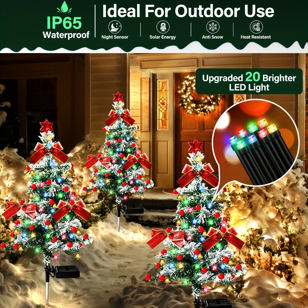 Solar Outdoor Christmas Tree Light, 90cm – Multicolor LED Holiday Yard Decoration
