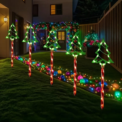 Solar Christmas Pathway Lights – Outdoor Multicolor Holiday Garden Stakes