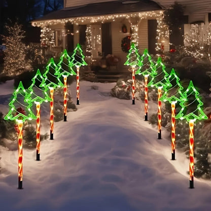 Solar Christmas Pathway Lights – Outdoor Multicolor Holiday Garden Stakes