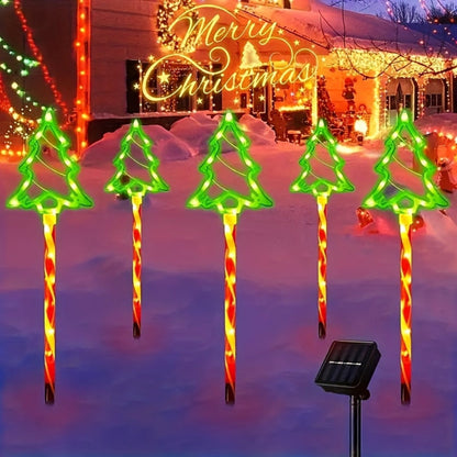Solar Christmas Pathway Lights – Outdoor Multicolor Holiday Garden Stakes