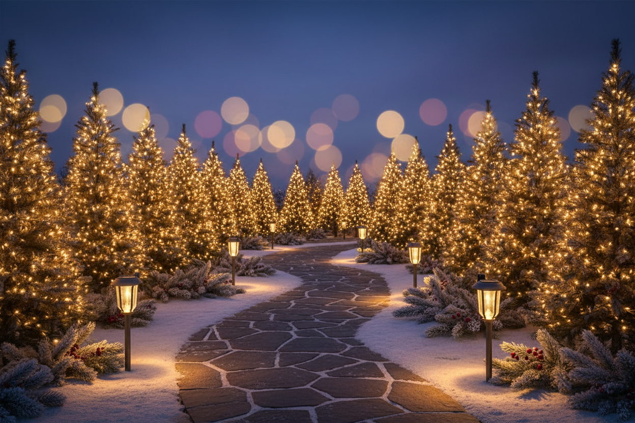 make banner like Outdoor_Christmas_Tree_Lighting_Solar_Pathway
